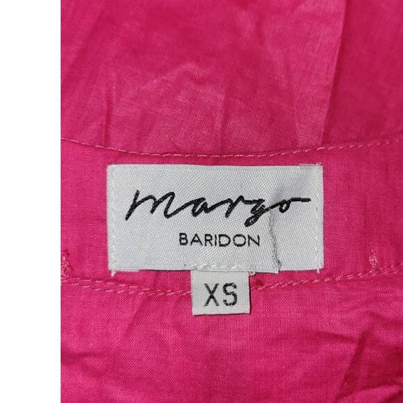 New Anthropologie MARGO BARIDON Priscilla Ruffled Blouse $168 XS Long Sleeve - Picture 6 of 6